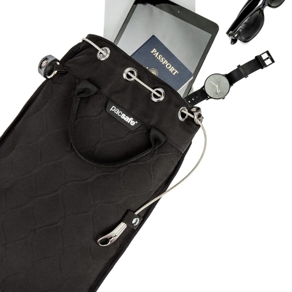 Pacsafe Travelsafe Portable Safe - Black, 5 Liter - 16.3" H x 10.4" W x 1.2" D - Picture 2 of 5